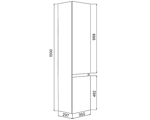 Шкаф пенал Iddis Zodiac 35 ZOD35W0i97 подвесной Белый
