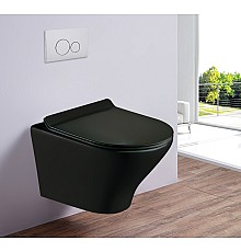 Унитаз подвесной ESBANO ASTER Matt Black ESUPASTEBM 490x370x365