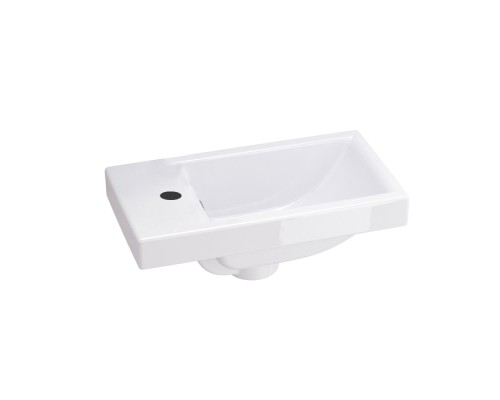 Тумба с раковиной IDDIS Torr 40 подвесная белая полки слева TOR40W1i95K