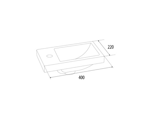 Тумба с раковиной IDDIS Torr 40 подвесная белая полки слева TOR40W1i95K