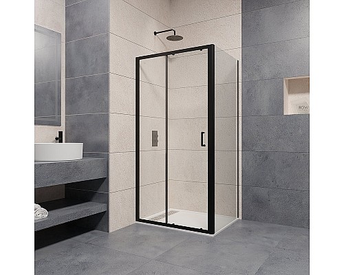 Душевой уголок RGW Passage PA-74B 120x120 410874122-14 профиль Черный стекло прозрачное
