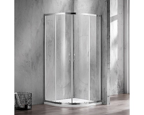 Душевой уголок Azario Milton 90х90 AZ-ND2142 900 профиль Серебро стекло прозрачное