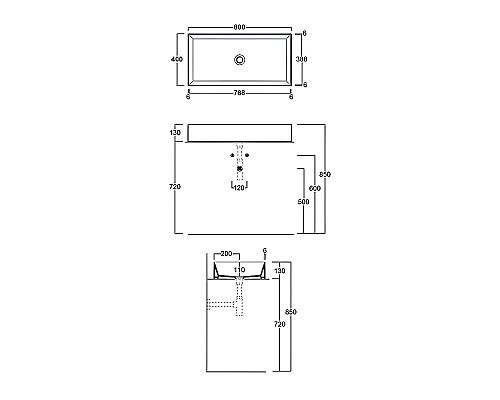 Раковина-чаша Simas Agile 80 AG80 bi Белая