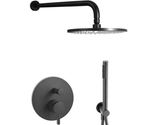 Душевая система Paffoni Light KITLIG015NO Черная матовая