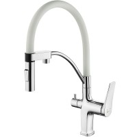 Смеситель для кухни Lemark Comfort Хром Белый