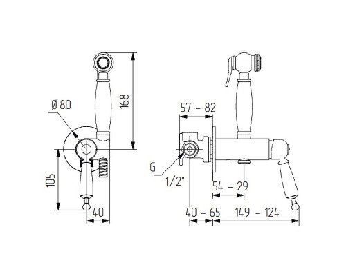 Гигиенический душ со смесителем Migliore Oxford 30531 Золото