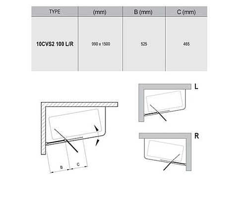 Шторка для ванны Ravak R блестящая+транспарент 7QRA0C03Z1