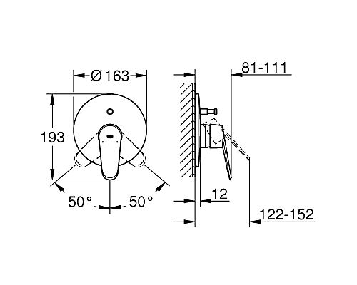 Смеситель для душа Grohe Eurodisc Cosmopolitan 19548LS2 Белая луна
