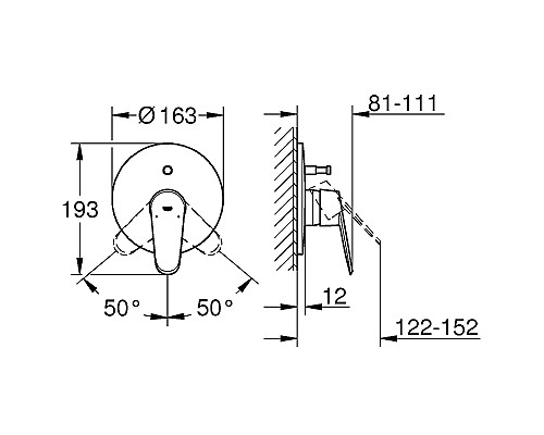 Смеситель для душа Grohe Eurodisc Cosmopolitan 19548LS2 Белая луна