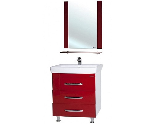 Зеркало Bellezza Рокко 60 4613709030030 с полкой Красное