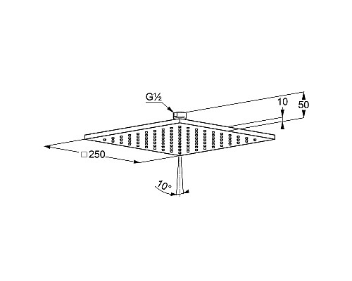Верхний душ Kludi A-QA 6442505-00 Хром