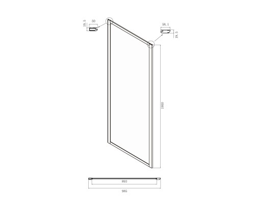 Душевой уголок Ambassador Forsa 130х100 17021104NX-100NX профиль Хром стекло прозрачное