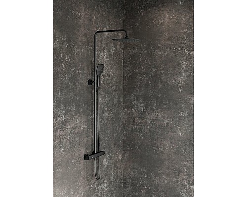 Душевая система Ravak 10° Free X070160 с термостатом Черная матовая