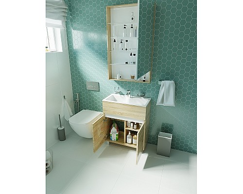 Тумба с раковиной 1MarKa Mira 60Н У83303 Дуб сонома