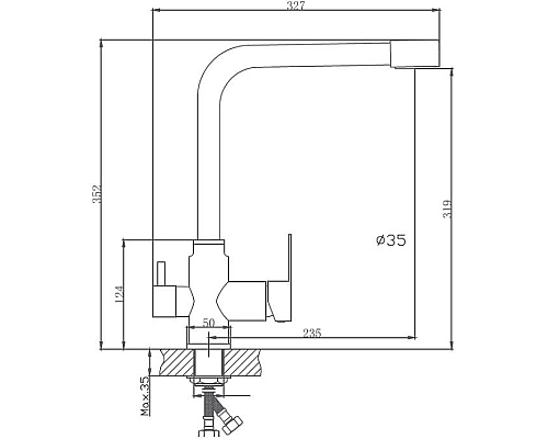 Смеситель для кухни Haiba HB76802 Нержавеющая сталь