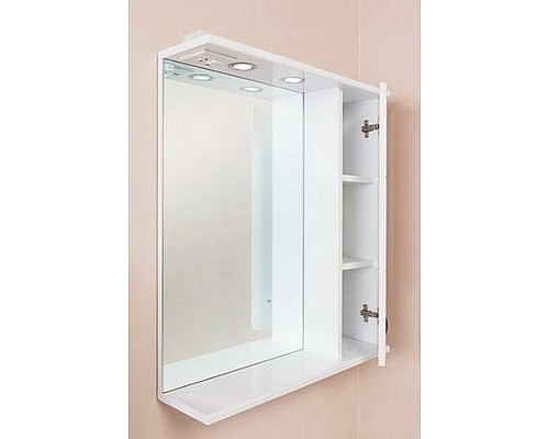 Зеркало со шкафом Onika Балтика 67.02 R 206704 с подсветкой Белое