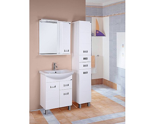 Зеркало со шкафом Onika Балтика 67.02 R 206704 с подсветкой Белое