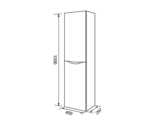 Шкаф-пенал IDDIS Cloud 40 подвесной белый CLO40W0i97