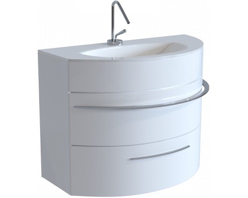 Тумба под раковину De Aqua Эскалада 100 L 186739 угловая подвесная Белая