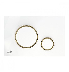 Кнопка смыва AlcaPlast THIN M775 белый, золотой