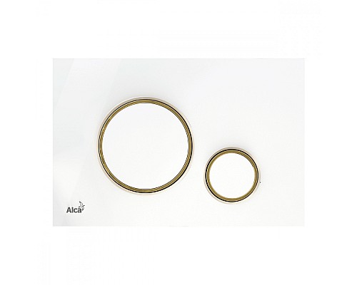 Кнопка смыва AlcaPlast THIN M775 белый, золотой