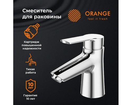 Смеситель для раковины Orange Tony Хром
