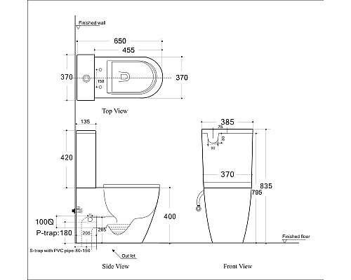 Унитаз компакт Logan L1C 261949 без бачка с сиденьем Микролифт