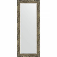 Зеркало Evoform Exclusive 133х53 BY 3512 с фацетом в багетной раме - Старое дерево с плетением 70 мм