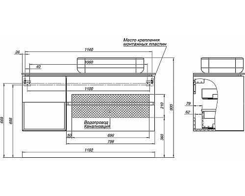 Тумба под раковину Allen Brau Infinity 120 R 1.21007.WM подвесная Белая матовая