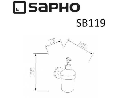 Дозатор для жидкого мыла Sapho Samba SB119 Хром
