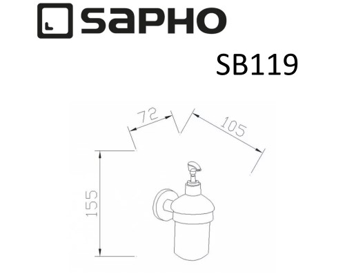 Дозатор для жидкого мыла Sapho Samba SB119 Хром