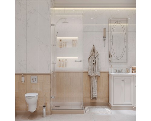 Душевой уголок Ambassador Abner 100х100 10011106 профиль Хром стекло прозрачное