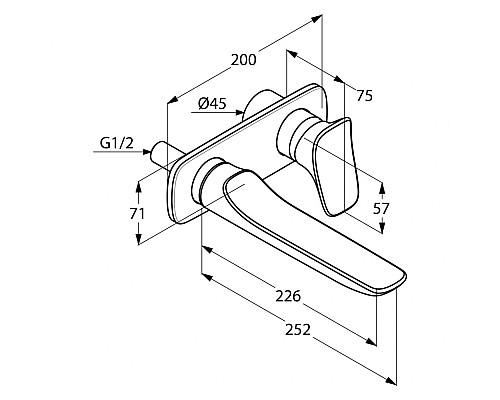 Однорычажный смеситель для умывальник Kludi Ambienta 532450575