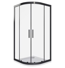 Душевой уголок Good Door Cofe R-100-C-B 100x100 профиль Черный стекло прозрачное