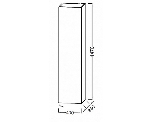 Шкаф пенал Jacob Delafon 40 R EB1850D-G1C подвесной Белый глянцевый