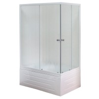 Душевой уголок Royal Bath BP 100х80 с поддоном профиль Белый стекло матовое