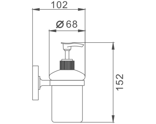 Дозатор для жидкого мыла Haiba HB1927 Хром