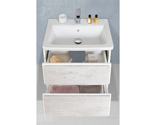 Тумба под раковину Roca Ronda 60 ZRU9303002 белый матовый/бетон