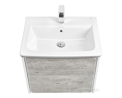Тумба под раковину Roca Ronda 60 ZRU9303002 белый матовый/бетон
