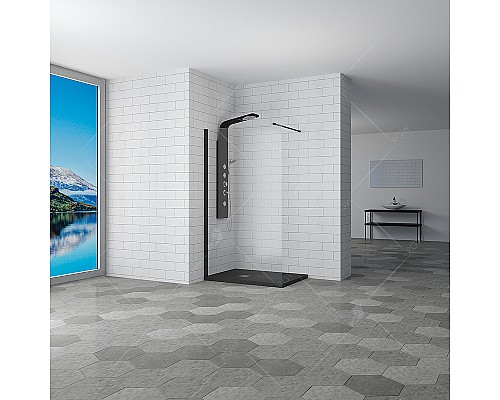 Душевая перегородка RGW Walk In WA-010B 90 351001009-24 Черный -сатинат