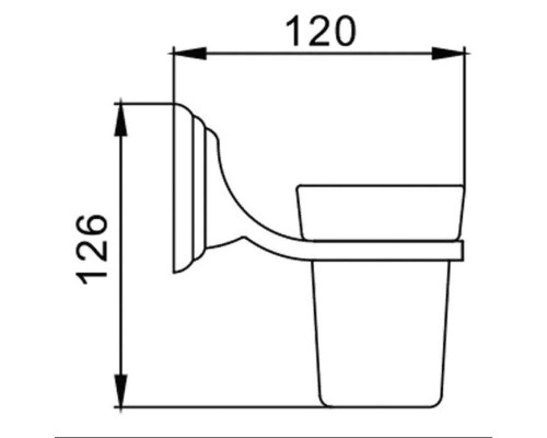 Стакан для зубных щеток Frap F15 F1506 Хром