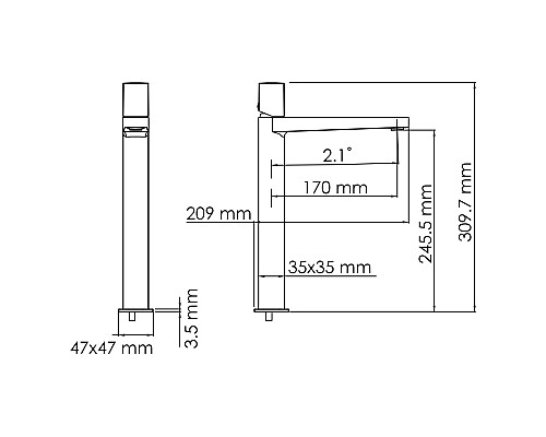 Смеситель для раковины WasserKRAFT Naab 8603H Хром