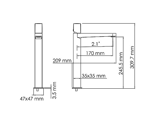 Смеситель для раковины WasserKRAFT Naab 8603H Хром