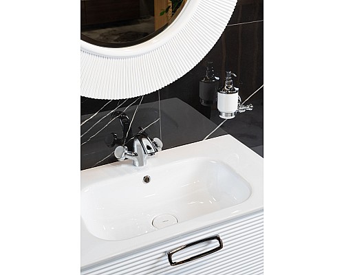 Столешница моноблок Armadi Art Vallessi 80 белая керамика глянец