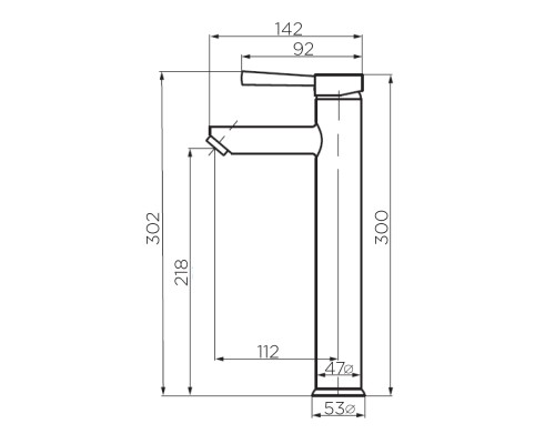 Смеситель для раковины Dorff Logic D3002102SS Нержавеющая сталь