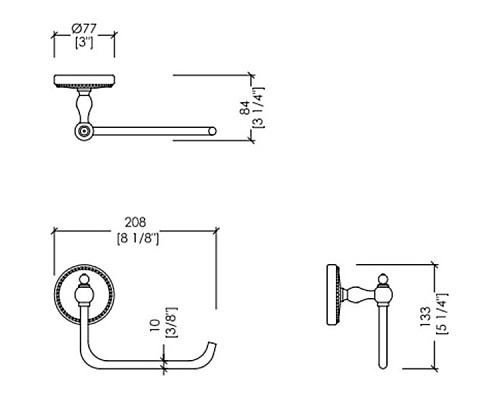 Держатель туалетной бумаги Devon&Devon Dorothy DOR411OT Светлое золото Белый