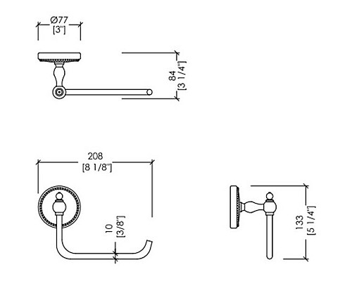 Держатель туалетной бумаги Devon&Devon Dorothy DOR411OT Светлое золото Белый