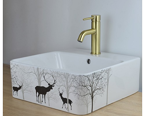 Смеситель однорычажный на раковину Bronze de Luxe Scandi 1451BR