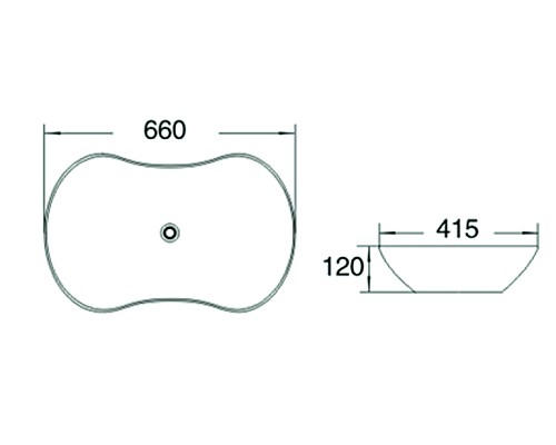 Раковина керамическая накладная SantiLine SL-1030