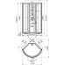 Душевая кабина Radomir Паола 1 93x93 профиль Белый стекло прозрачное